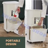 142030 Merge 45L Kitchen Bin Waste Sorting Trash Can 3 Lids Rubbish Bin Sorting Bin Z261 xxxxxxx You 230426.