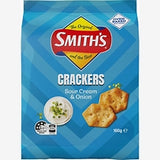 150205 Merge Smiths Crackers 160g Sour Cream and Onions Z105.