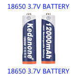 1514119 Merge 2 Pieces 12000mAh Capacity Rechargable Battery 3.7V 18650 White And Blue X132 xxxxxxx You 100526.