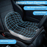160176 Merge Memory Foam Seat Cushion W/Lumbar Support Pillow For Back And Sciatica Pain Z205.