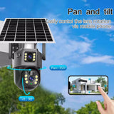 18213 Merge 4G Dual Lens Wireless Solar Security Camera Outdoor Home IP CCTV Diamond Sale Celebration Z126.