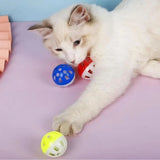 20104 Merge 12PCS Cat Toy Balls With Bell, Plastic Kitten Chase Toys Jingle Bell Z245.