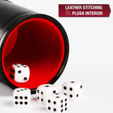 20147 Merge 6 PCS Leather Sleve Cups Dice Cups Set Colourful For Board Game Players