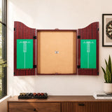 20160 Merge 18 inch Dartboard Cabinet With 6 Steel Darts Wooden Wall Mount Z329 151026.