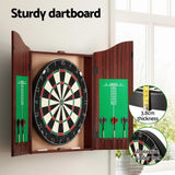 20163 Merge 18" Dart Board with Steel Darts Wooden Cabinet Set Party Game Z329 151026.