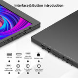 2116 Merge Triple Fold Portable Monitor Screen Extender 13.0"-17.3" Laptop Type-C HDMI Z246 xxxxxxx You .