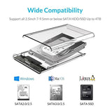 2207 Merge Hard Drive Enclosure 2.5 Inch USB 3.0 SATA Case External Clear Caddy HDD SSD Z197 xxxxxxx You