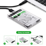 2207 Merge Hard Drive Enclosure 2.5 Inch USB 3.0 SATA Case External Clear Caddy HDD SSD Z197 xxxxxxx You