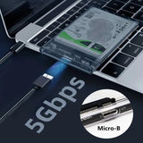 2207 Merge Hard Drive Enclosure 2.5 Inch USB 3.0 SATA Case External Clear Caddy HDD SSD Z197 xxxxxxx You