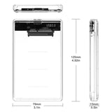 2207 Merge Hard Drive Enclosure 2.5 Inch USB 3.0 SATA Case External Clear Caddy HDD SSD Z197 xxxxxxx You