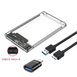 2207 Merge Hard Drive Enclosure 2.5 Inch USB 3.0 SATA Case External Clear Caddy HDD SSD Z197 xxxxxxx You