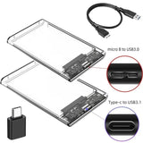 2207 Merge Hard Drive Enclosure 2.5 Inch USB 3.0 SATA Case External Clear Caddy HDD SSD Z197 xxxxxxx You