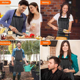 22120 Adjustable Apron Hanging Neck Cooking Kitchen Baking Bar BBQ Chefs Black White Strips Z199 xxxxxxx You 151225.