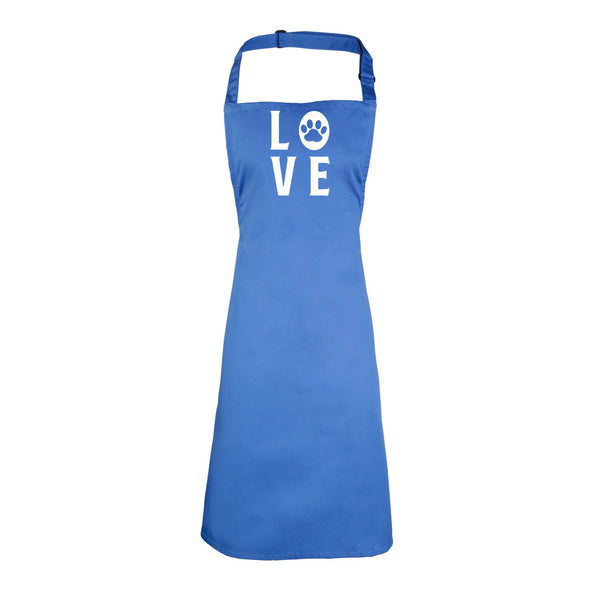 22127 Merge Love Puppy Dog Paw Print Novelty Bib Funny Kitchen Premium Apron Royal Blue Z199 xxxxxxx You 151225.