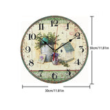 22145 Merge 12inch Thick Wood Kitchen Wall Clock Retro Farmhouse Clock Living Room Decor Z248 xxxxxxx You 240326.