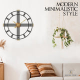 22146 Merge Large Decorative Wall Clock 60cm Black And Gold Z248 xxxxxxx You 240326.