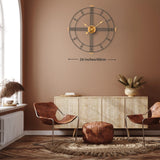 22146 Merge Large Decorative Wall Clock 60cm Black And Gold Z248 xxxxxxx You 240326.