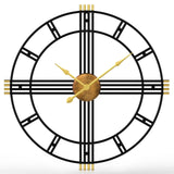 22146 Merge Large Decorative Wall Clock 60cm Black And Gold Z248 xxxxxxx You 240326.