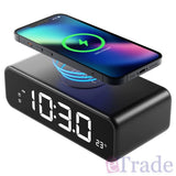 22153 Merge Alarm Clock Digital 10W Wireless Charger Blutooth Audio Stream Play Music USB C Z249 xxxxxxx You 270326.