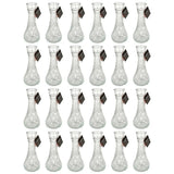 22163 Merge 24 Pack Glass Ribbed Bottom Glass Vase 4.2x15.4cm Z318 xxxxxxx You 200826.