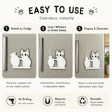 22165 Merge Magnetic Cat whisker Holder Fridge Magnet Vase Cute Cat Lovers Decor Gift Z318 xxxxxxx You 200826.