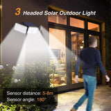 25113 Merge 368 Leds 3 Heads Led Solar Flood Light PIR Sensor & Panel Efficiency Celebration Glowing Sale Diamonds Sunshine Outback Z126.