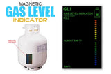 26022 Merge 2 x Magnetic Gas Level Indicator Gas Bottle Gauge BBQ Camping Home Z135.