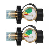 26023 Merge 2 x Gas Bottle Level Indicator Adapter Pressure Gauge Furnace Tank Propane QCC Z135.