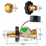 26023 Merge 2 x Gas Bottle Level Indicator Adapter Pressure Gauge Furnace Tank Propane QCC Z135.