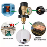 26023 Merge 2 x Gas Bottle Level Indicator Adapter Pressure Gauge Furnace Tank Propane QCC Z135.