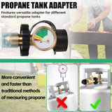 26023 Merge 2 x Gas Bottle Level Indicator Adapter Pressure Gauge Furnace Tank Propane QCC Z135.