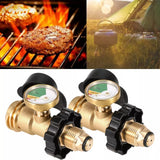 26023 Merge 2 x Gas Bottle Level Indicator Adapter Pressure Gauge Furnace Tank Propane QCC Z135.