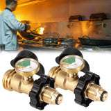 26023 Merge 2 x Gas Bottle Level Indicator Adapter Pressure Gauge Furnace Tank Propane QCC Z135.
