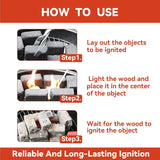 26032 100 All Natural Fire Starters Fire Pit Wick Charcoal Wood Lighter Ignite Z206 xxxxxxx You 040126.