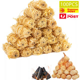 26032 100 All Natural Fire Starters Fire Pit Wick Charcoal Wood Lighter Ignite Z206 xxxxxxx You 040126.