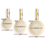26055 Merge 5-Star Chef Frying Pan 3Pcs Shades Frypan Set Ceramic Coating Multi Colour Z309 xxxxxxx You 300626.