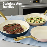 26055 Merge 5-Star Chef Frying Pan 3Pcs Shades Frypan Set Ceramic Coating Multi Colour Z309 xxxxxxx You 300626.