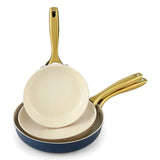26055 Merge 5-Star Chef Frying Pan 3Pcs Shades Frypan Set Ceramic Coating Multi Colour Z309 xxxxxxx You 300626.