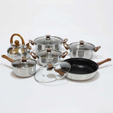 26060 Merge 12Pcs Stainless Steel Cookware Set Pots And Pans Kitchen Cooking Utensil Z310 xxxxxxx you 300726.