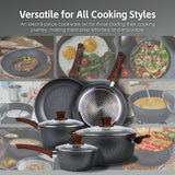 26063 Merge 8Pcs Non-Stick Frying Pan Cookware Set Frypan Casserole Saucepan Pot Cooking Z310 xxxxxxx You