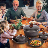 26063 Merge 8Pcs Non-Stick Frying Pan Cookware Set Frypan Casserole Saucepan Pot Cooking Z310 xxxxxxx You