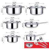 26065 Merge 15 Pieces Stainless Steel Cookware Set Pots Pans Dishwasher Oven Safe Z310 xxxxxxx You 310726.