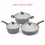 26068 Merge 20,24,28cm Non Stick Saucepan Marble Cookware Casserole Milk Pot Lid Sauce Pan Z310 xxxxxxx You 310726.