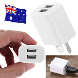 27110 Merge 5V 2A USB Duel Ports Wall charger AU Plug Flash Secure Built Z172 xxxxxxx You.