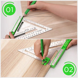 27148 Merge 4Pcs Rafter Square combination tool Set 7/12" Layout Tool woodworking Measuring Z161.