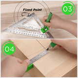 27148 Merge 4Pcs Rafter Square combination tool Set 7/12" Layout Tool woodworking Measuring Z161.