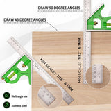 27148 Merge 4Pcs Rafter Square combination tool Set 7/12" Layout Tool woodworking Measuring Z161.