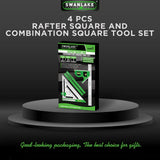 27148 Merge 4Pcs Rafter Square combination tool Set 7/12" Layout Tool woodworking Measuring Z161.