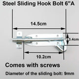 27157 Merge 3xGalvanised Steel Slide Door Bolt Padlock Gate Latch Sliding Padlock Z286 xxxxxxx You 160626.