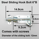 27157 Merge 3xGalvanised Steel Slide Door Bolt Padlock Gate Latch Sliding Padlock Z286 xxxxxxx You 160626.